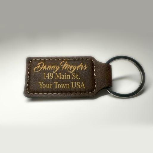 Personalized Leatherette Key Chain